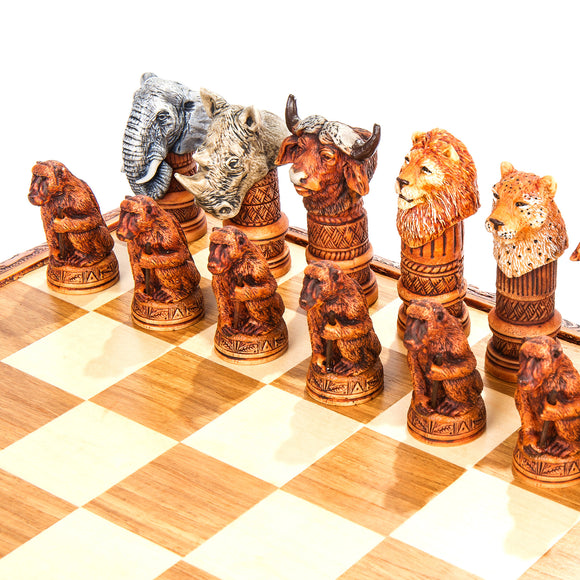 African Animal Chess Set - Big 5 Busts