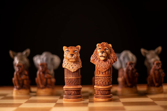 African Chess Sets > Animal Chess Sets