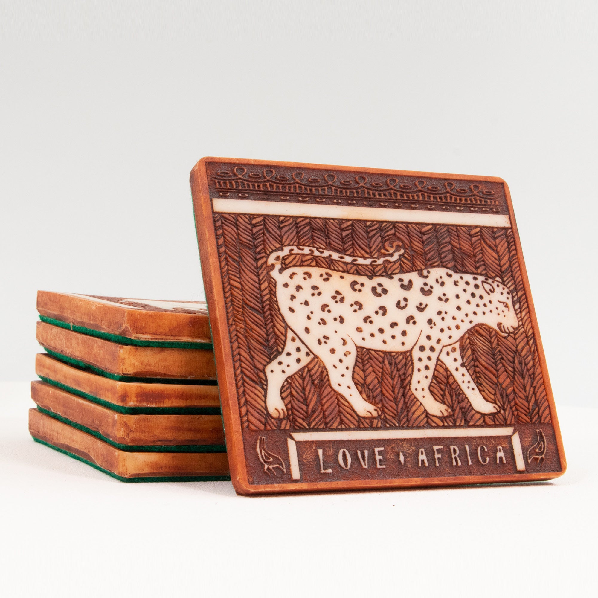 Coasters Love Africa - Animal Sets - Brown