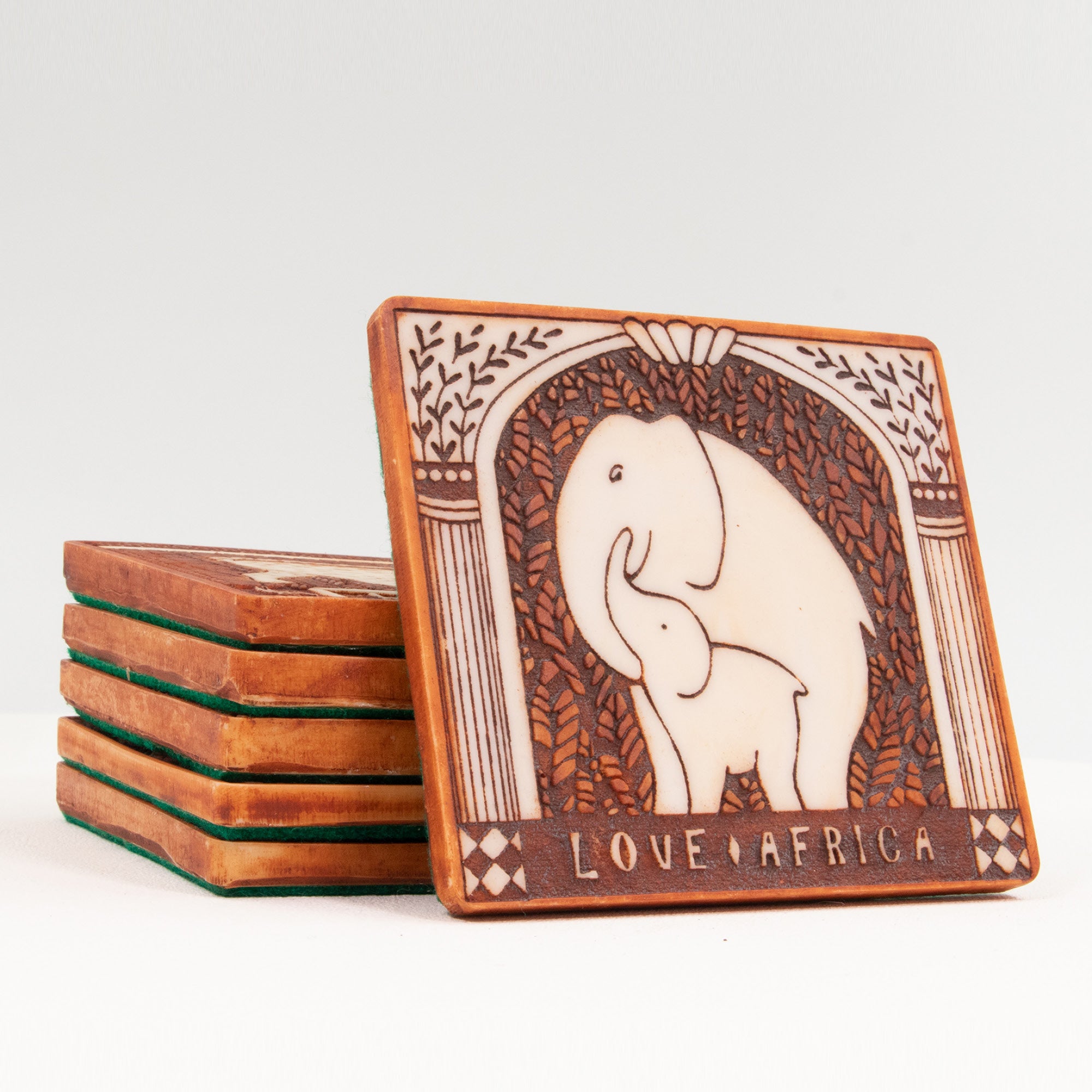 Coasters Love Africa - Animal Sets - Brown