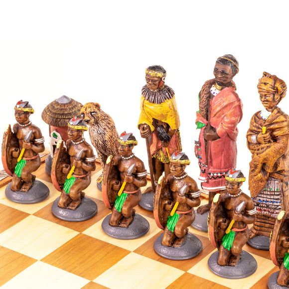 African Tribal Chess Set - Zulu / Xhosa